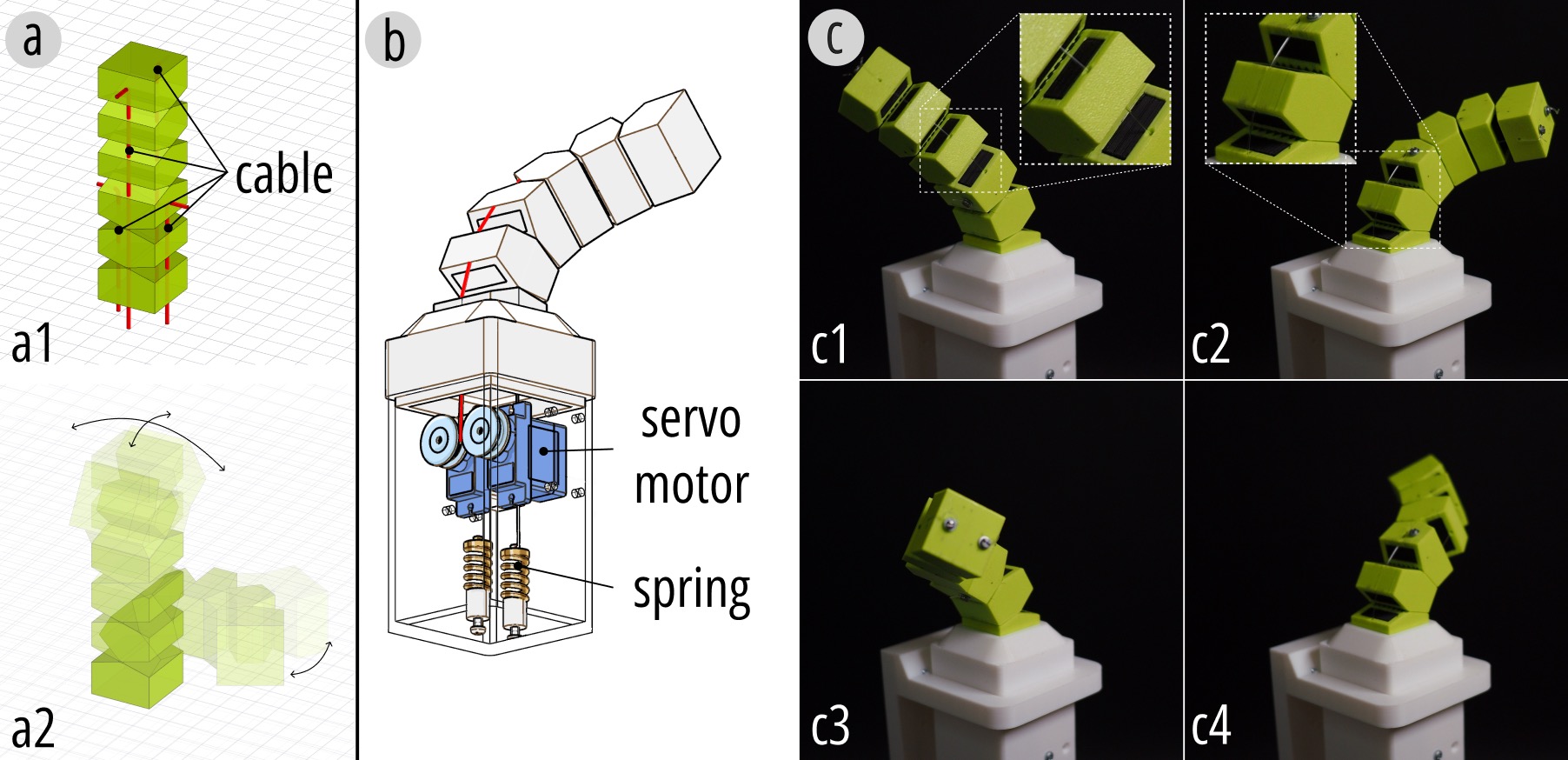 Xspine cable-driven actuation