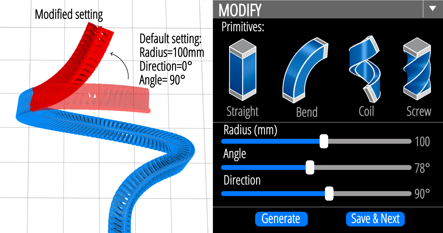 Y-zipper design tool primitive embedding