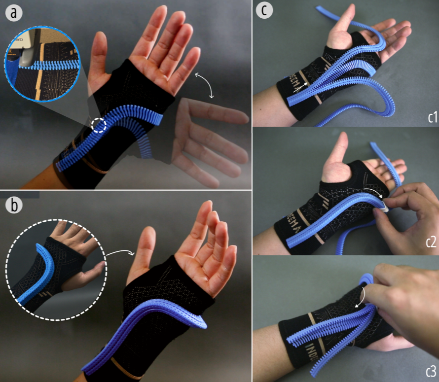 Y-zipper wrist brace