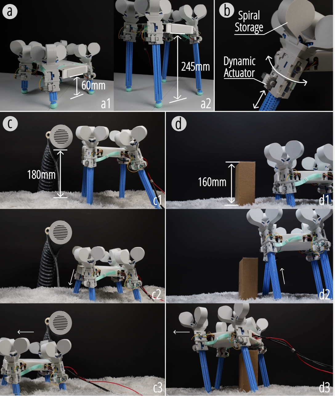 Y-zipper quadruped robot