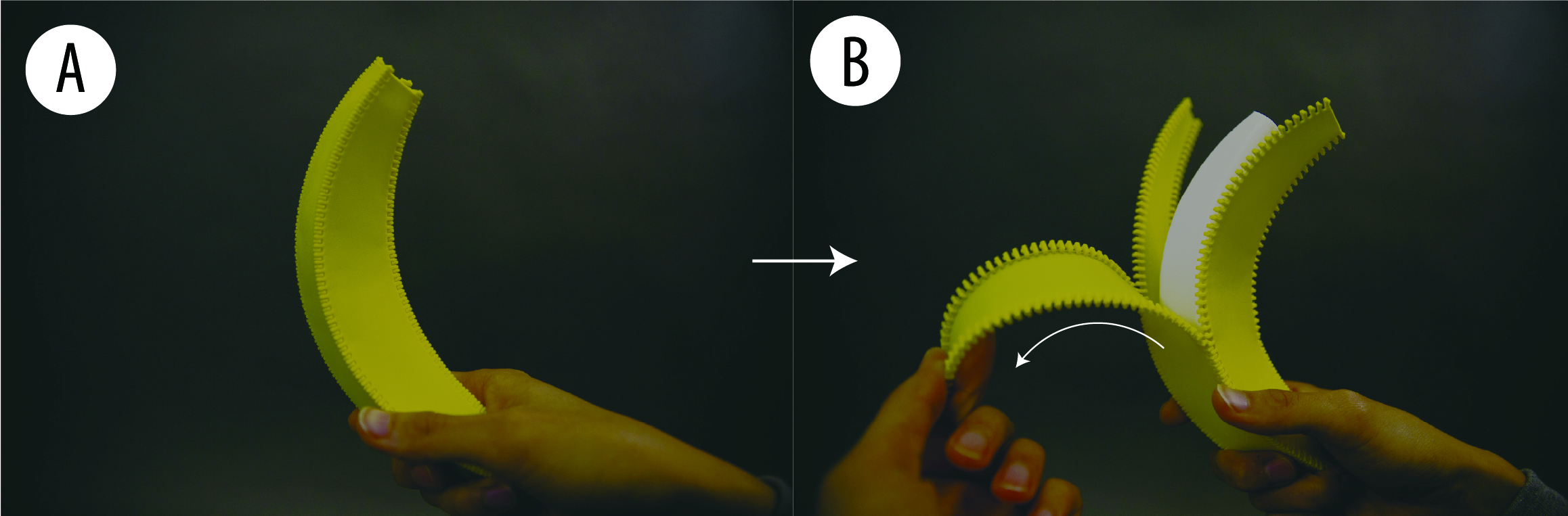 Peelable banana object